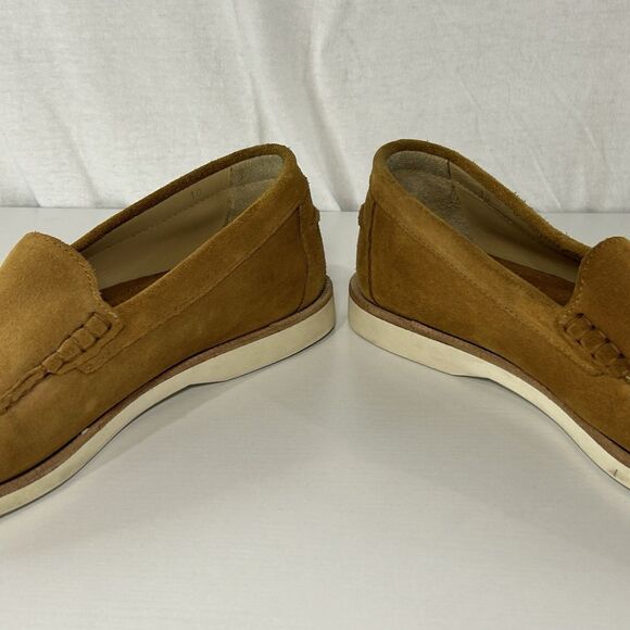 Jack Erwin Travis Mox Toe Suede Tan Brown Leather Loafer Men size 10 Portugal main image 6